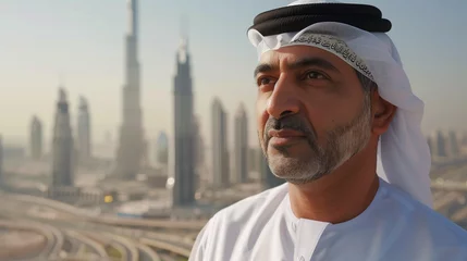 Foto op Plexiglas Portrait of a middle-eastern man in Dubai, United Arab Emirates © Archi