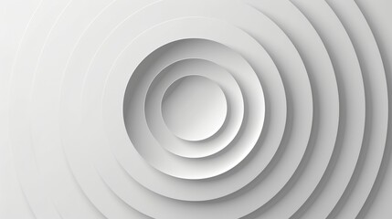 Minimalistic Neumorphic Circular Design with Concentric Elements on Clean Paper Generative AI