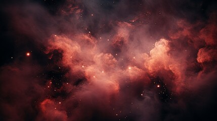 Vibrant abstract macro shot of colorful space nebula or cloud in cosmic universe