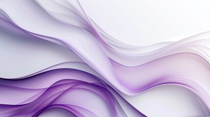 Elegant White Curved Shape with Purple Lines on Clean Background Generative AI