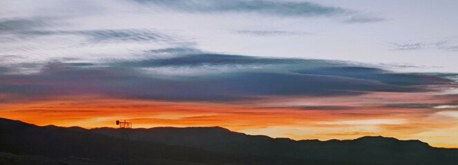 sunset in the mountains