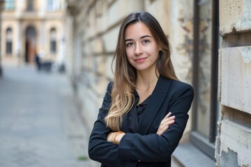 happy young woman smiling