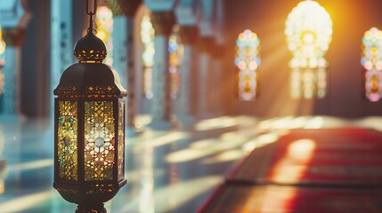 Islamic Lanterns Infusing Depth into Background Design - obrazy, fototapety, plakaty