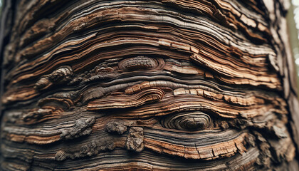 Close-up of a trees bark texture, revealing layers of history and resilience