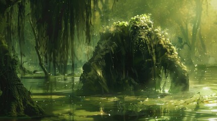 Life Adapts: A Thriving Civilization of Mutants Beneath a Toxic Swamp