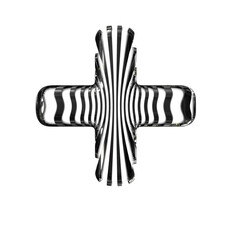 Obraz premium White symbol with black vertical ultra-thin straps