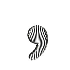 White symbol with black vertical ultra-thin straps