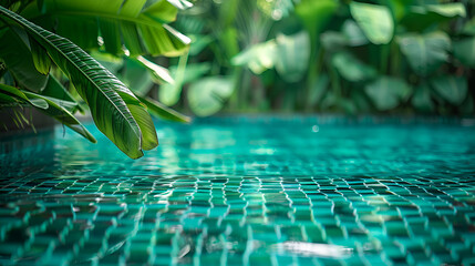 close detail of the edge of a swimming pool