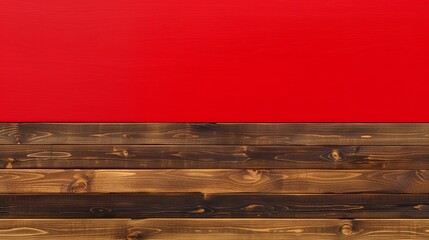 a close up of a piece of wood with a red wall in the background and a red wall in the foreground.
