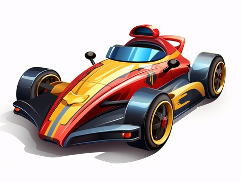 a cartoon of a race car