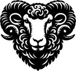 illustration of a sheep vector Silhouette.