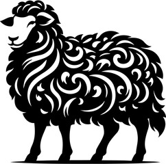 illustration of a sheep vector Silhouette.