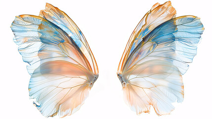 colorful transparent  fantasy fairy wings are isolated on a transparent background for use in your...