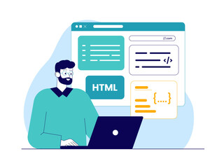 Web development vector illustration