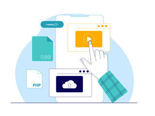 Web development vector illustration