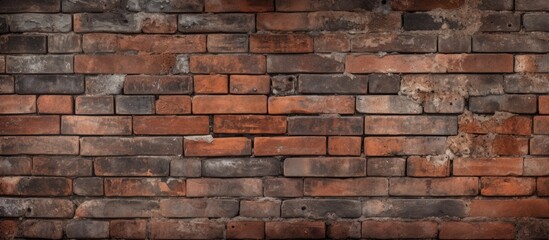 Fototapeta premium Capture of a detailed view showing a brick wall with a visible opening or gap within the structure