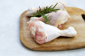 Raw chicken legs, meat for cooking