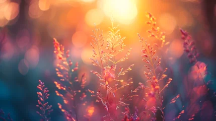 Deurstickers Wild_grass in the forest at sunset © PatternHousePk