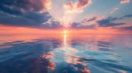 Foto op Plexiglas beautiful sunrise over the sea © PatternHousePk