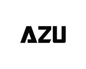AZU logo design vector template