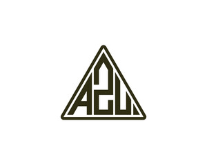 AZU logo design vector template