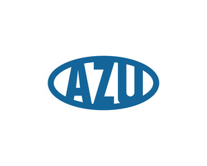 AZU logo design vector template