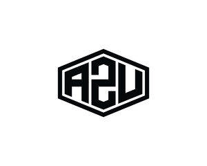 AZU logo design vector template