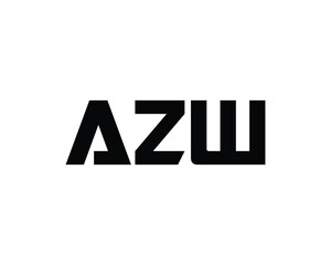 AZW logo design vector template