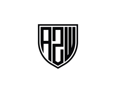 AZW logo design vector template