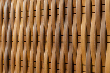 Plafon de tiras de madera perspectiva curvas