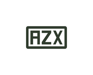 AZX logo design vector template