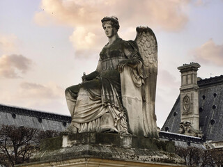 The sculpture La France Victorieuse, located in the Place du Carrousel, Paris, France