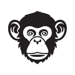 Obraz premium Monkey in cartoon, doodle style . Image for t-shirt, web, mobile apps and ui. Isolated 2d vector illustration in logo, icon, sketch style, Eps 10, black and white. AI Generative