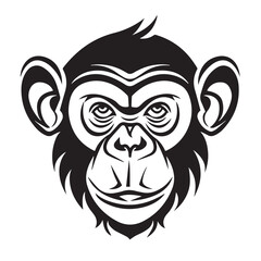 Obraz premium Monkey in cartoon, doodle style . Image for t-shirt, web, mobile apps and ui. Isolated 2d vector illustration in logo, icon, sketch style, Eps 10, black and white. AI Generative
