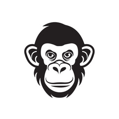 Monkey in cartoon, doodle style . Image for t-shirt, web, mobile apps and ui. Isolated 2d vector illustration in logo, icon, sketch style, Eps 10, black and white. AI Generative