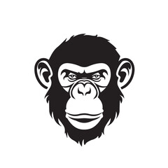 Monkey in cartoon, doodle style . Image for t-shirt, web, mobile apps and ui. Isolated 2d vector illustration in logo, icon, sketch style, Eps 10, black and white. AI Generative