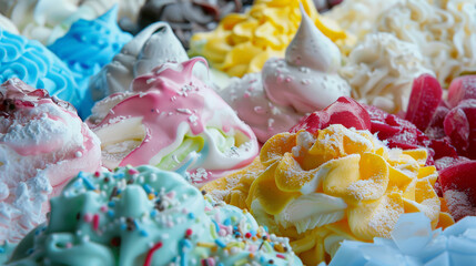 Artisanal Ice Treats: Creative Toppings Galore. Generative AI