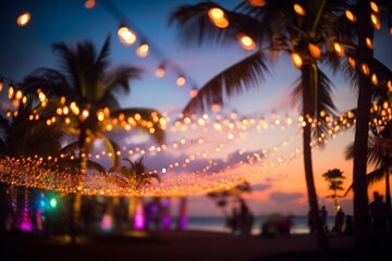 Serene beach under a starlit sky at night