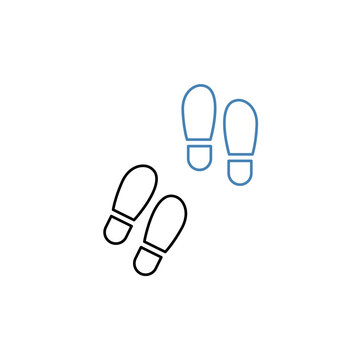 shoe print concept line icon. Simple element illustration. shoe print concept outline symbol design.