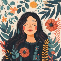 Concept of mothers day illustration.