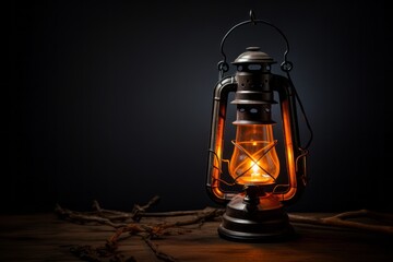 Fototapeta na wymiar Beautifully illuminated lantern with a star shaped glow inside