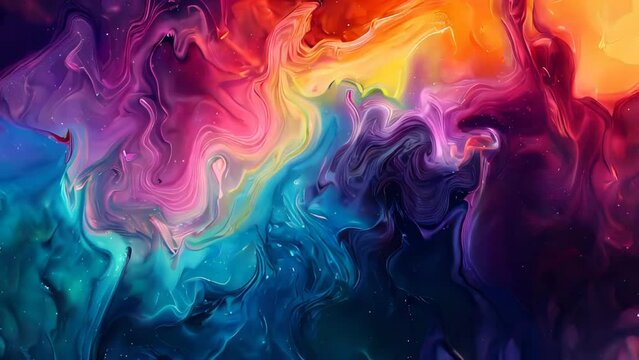Abstract colorful background. Psychedelic texture. Digital fluid painting.
