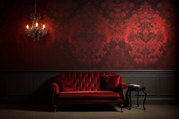 Elegant and timeless wallpaper background with intricate damask patterns