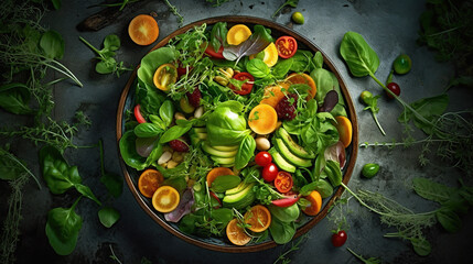 Healthy vegetable salad