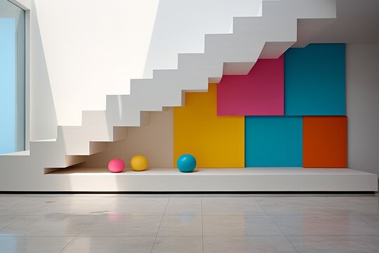Vibrant and playful room filled with a multitude of colorful balls on the floor