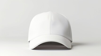 White Baseball Cap Mockup on a Neutral Background