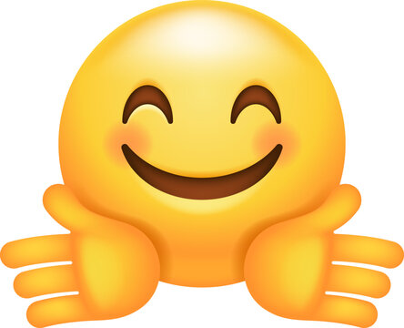 Smiling Face With Open Hands Emoticon