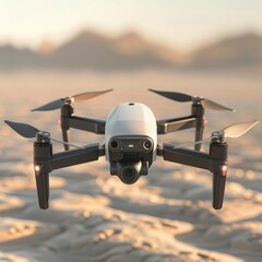 A consumer drone with AI-powered photography features capturing and analyzing images in real-time