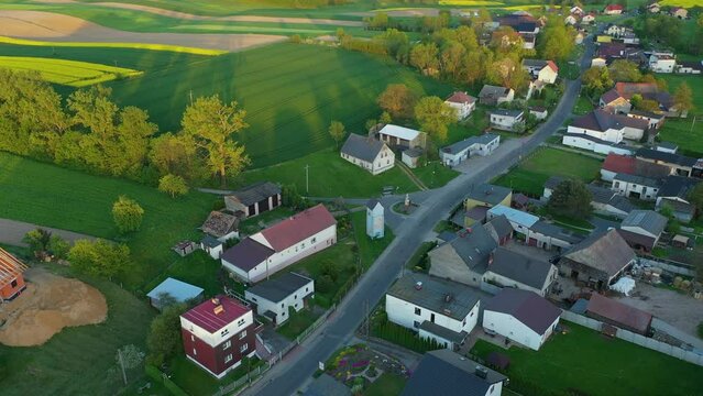 Beautiful Landscape Zimna Wodka Aerial View Poland