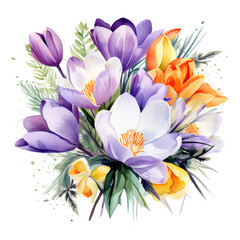 Obraz na płótnie Canvas spring crocus flowers